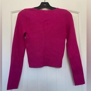 Abercrombie Pink Ribbed Sweater Corset Top